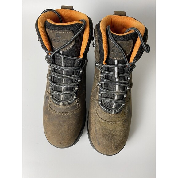 Ridgecut Men’s High Top Waterproof Brown Lace Up Utility Work Boots 10.5 M Gorp